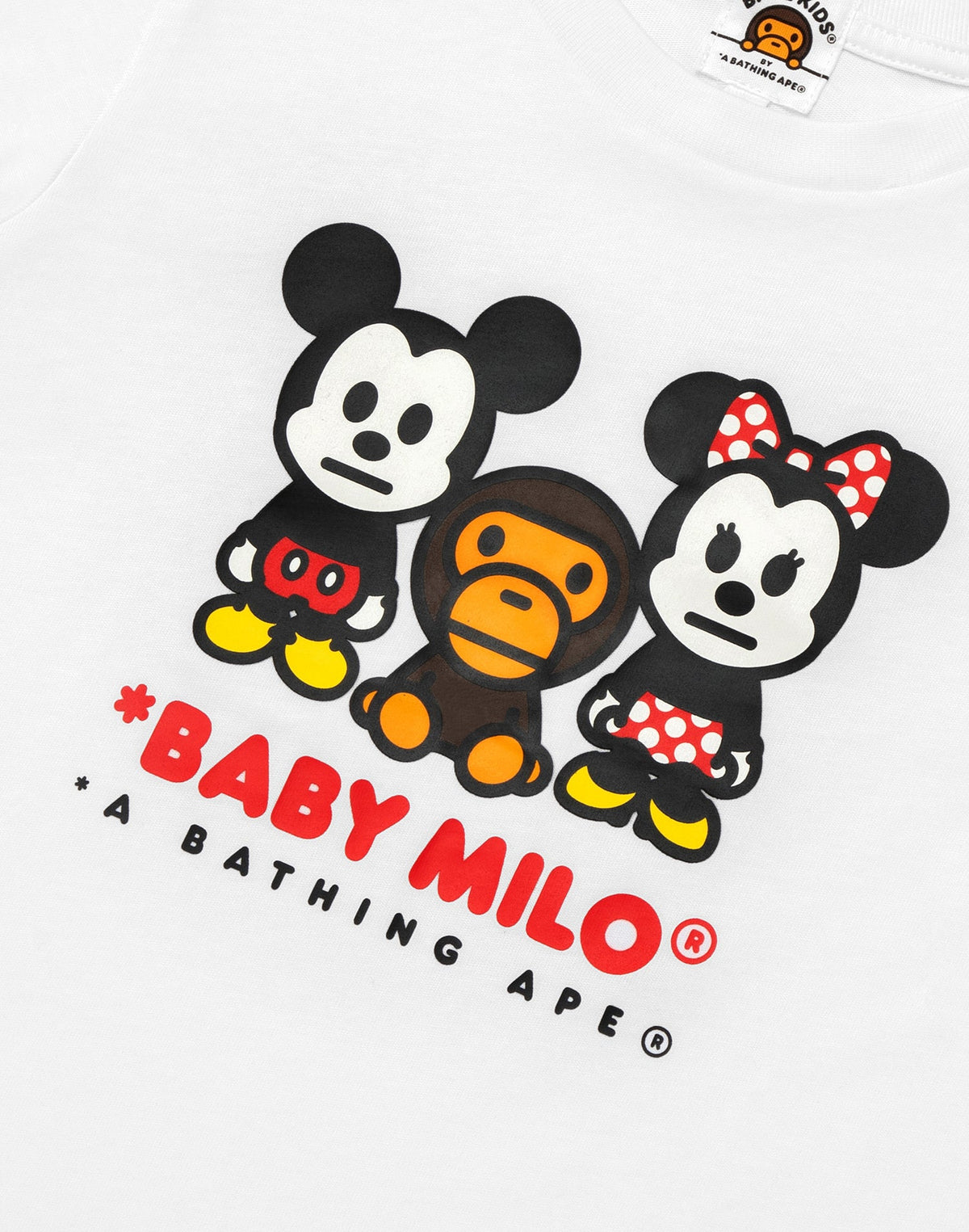 BAPE X DISNEY MICKEY & MINNIE MOUSE BABY MILO TEE KIDS