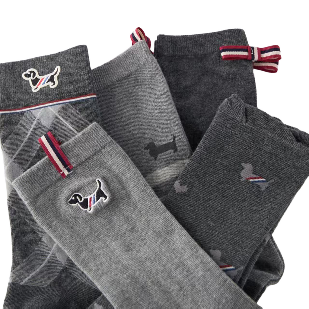 2025SS Dog charm embroidered socks