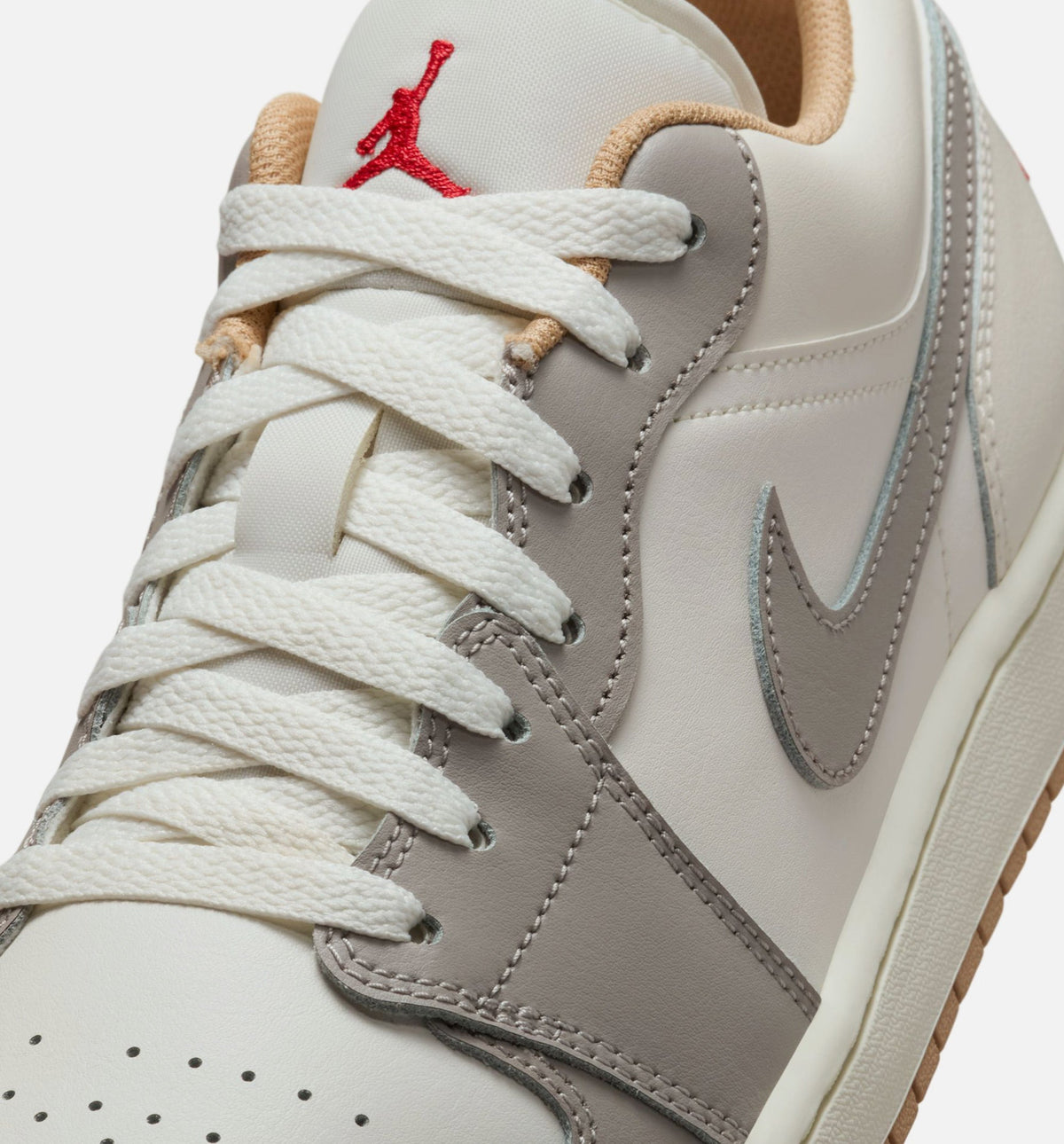 Air Jordan 1 Low | Men's Lifestyle Shoe | Sail/Fire Red/College Grey/Hemp