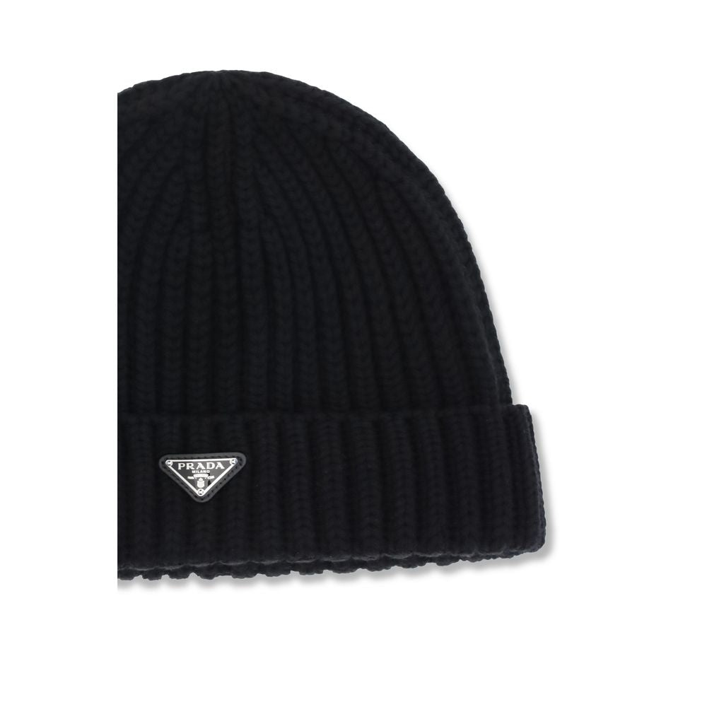 Prada Black Wool Beanie