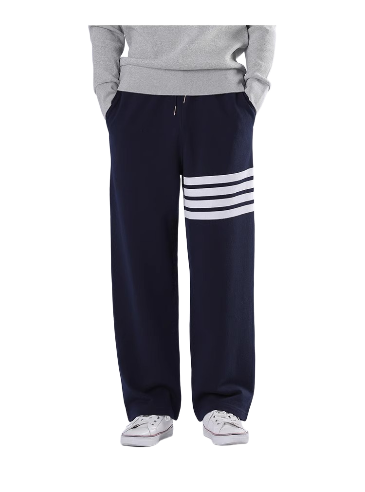 Thom Browne Style Men's Straight - Leg Cropped Trousers - 100% Cotton with Adjustable Backstrap with...