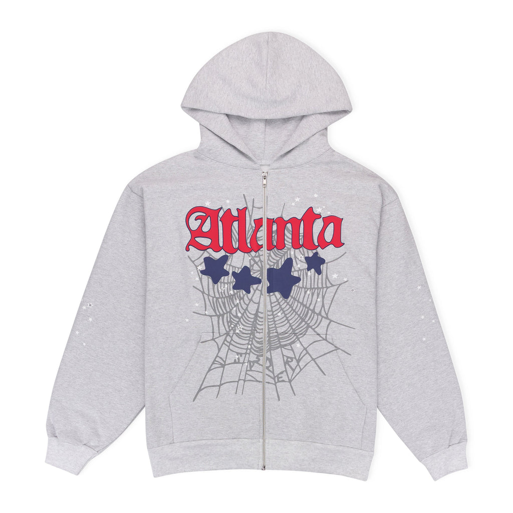 Heather Grey Atlanta Full Zip Hoodie