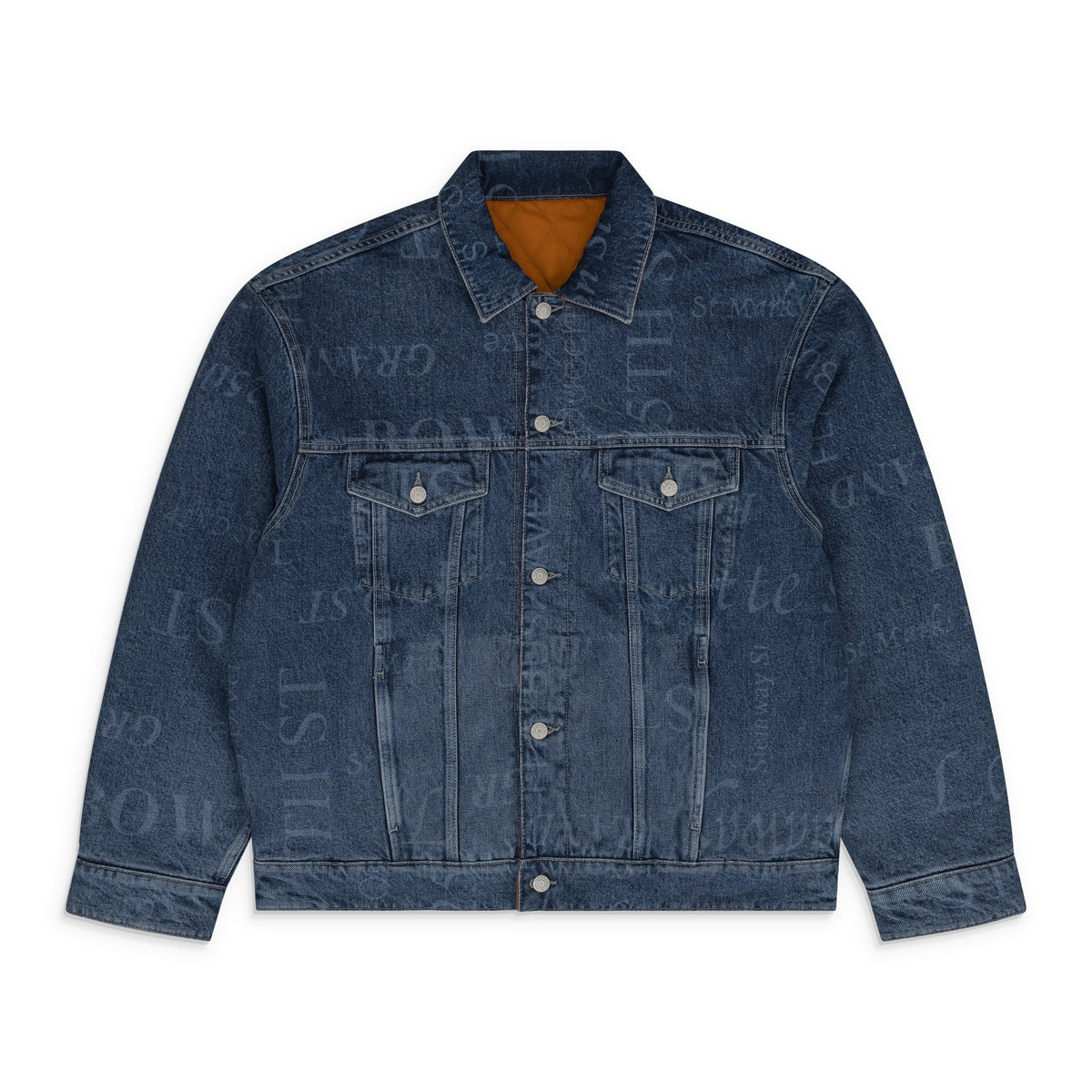 x Martine Rose Washed Blue Reversible Trucker Jacket