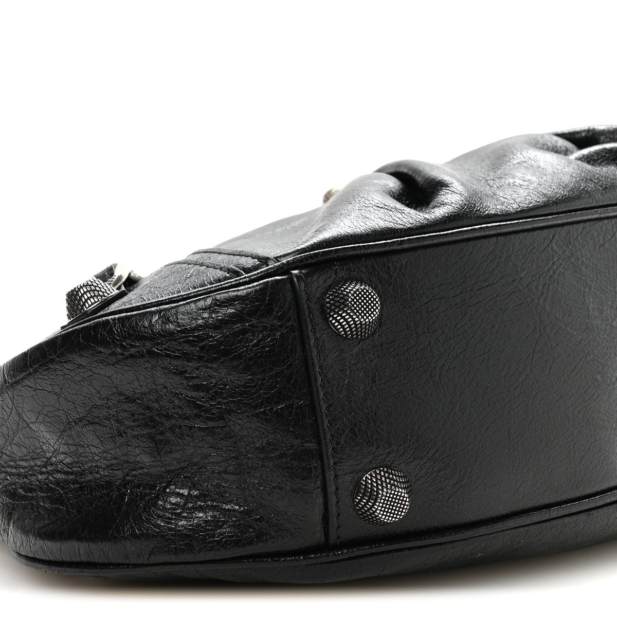Agneau Arena Small Le Cagole Shoulder Bag Black