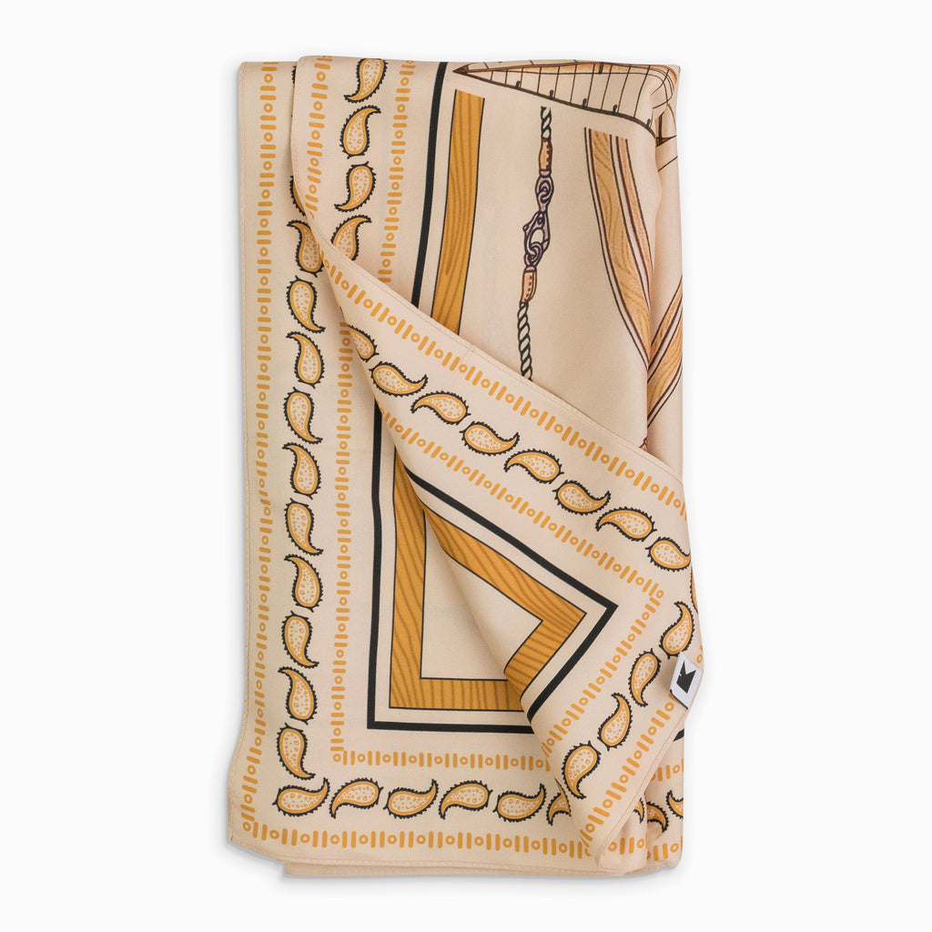 MULTICOLOR NAUTICA PRINTED SCARF