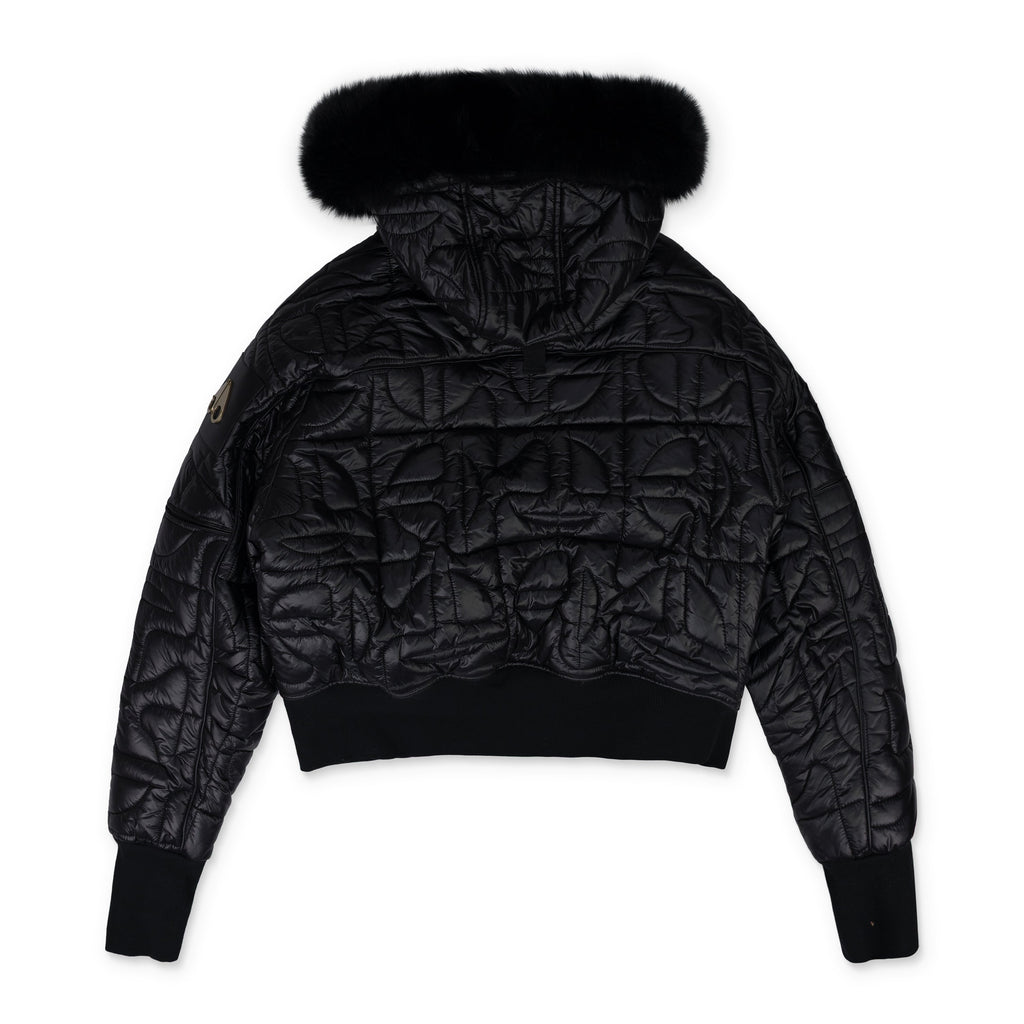 Black DM Quilted Bomber Down Jacket