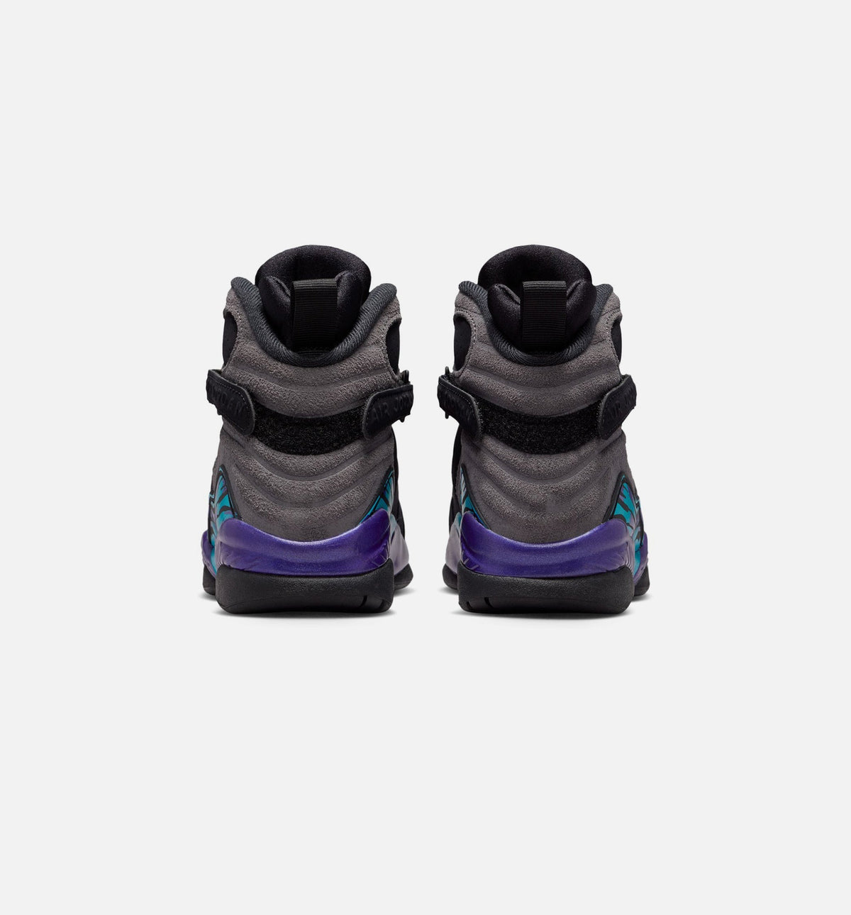 Air Jordan 8 Retro Aqua – Grade School Lifestyle Shoe in Black/Multi-Color/Bright Concord/Multi-Color
