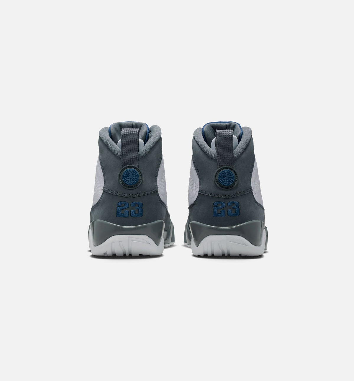 Air Jordan 9 Retro Flint Grey and French Blue Men's Shoes - White/French Blue/Flint Grey