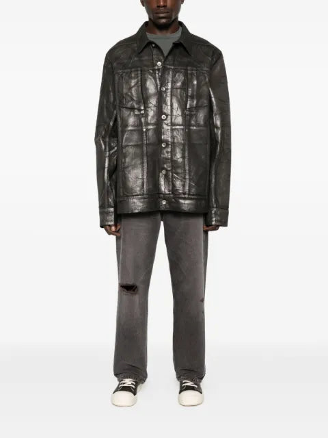 Rick Owens DRKSHDW Jumbo metallic-effect denim jacket