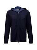 Piacenza Cashmere zip-up drawstring hoodie