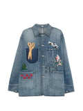 KHOKI denim jacket with button placket