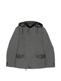 sacai hooded panelled jacket