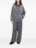 Y-3 velvet drawstring-hood jacket