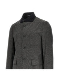 Emporio Armani mélange-effect high-neck jacket