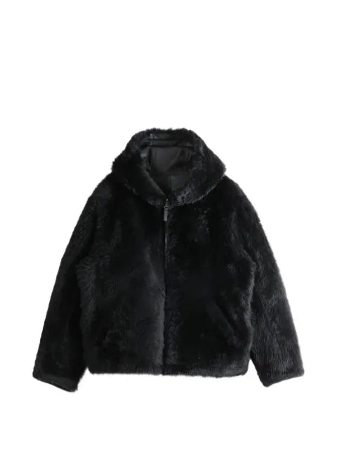 Yves Salomon hooded faux-fur jacket