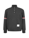Thom Browne funnel-neck RWB-stripe sweatshirt