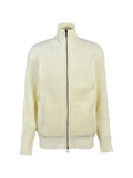 BREATH ribbed-knit zip-up cardigan