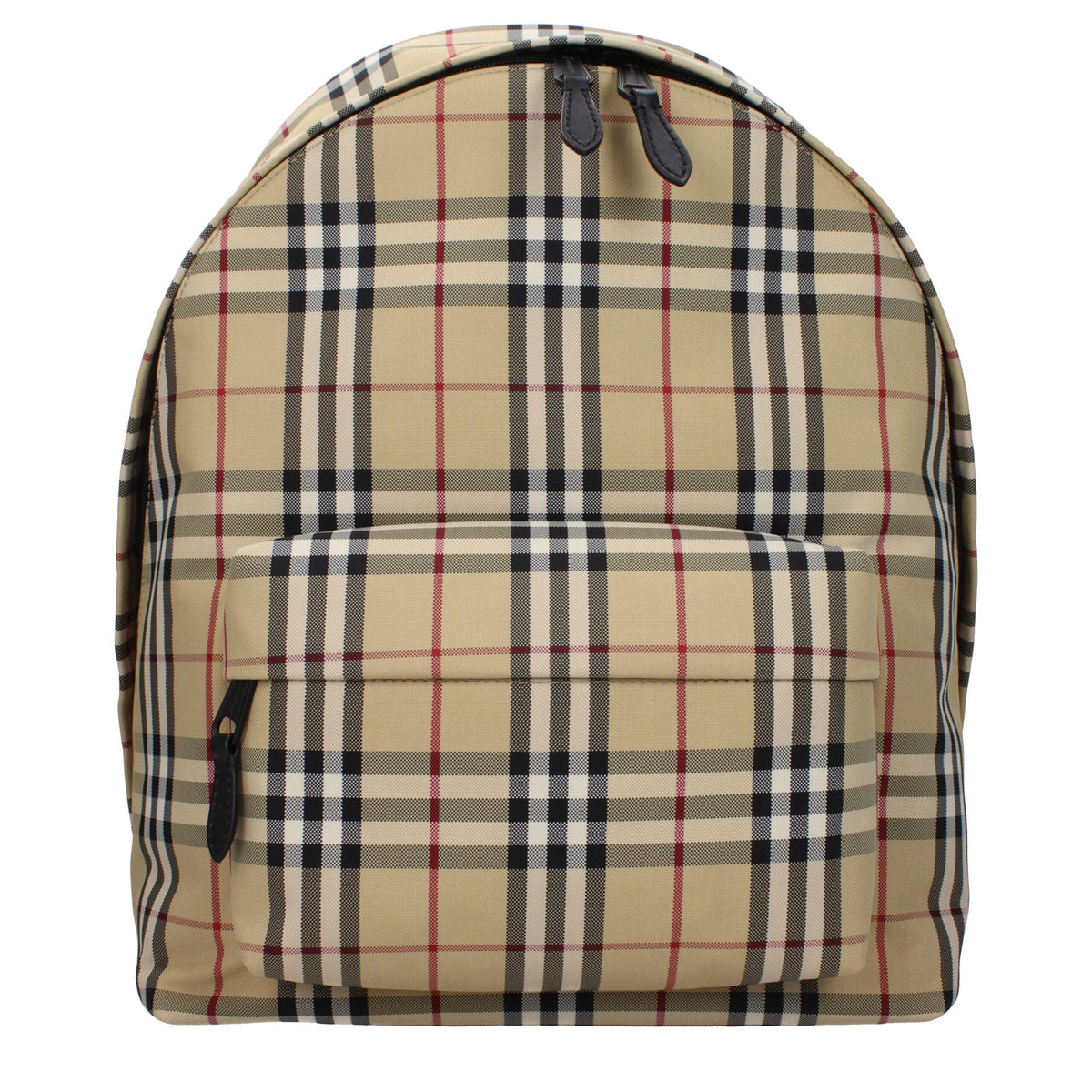 Large Check Fabric Backpack