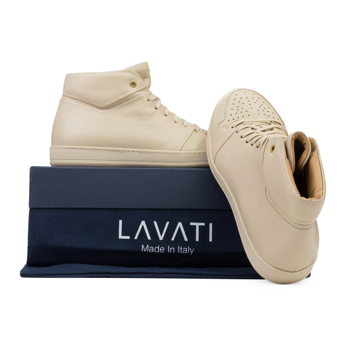 Beige Court Top Sneakers