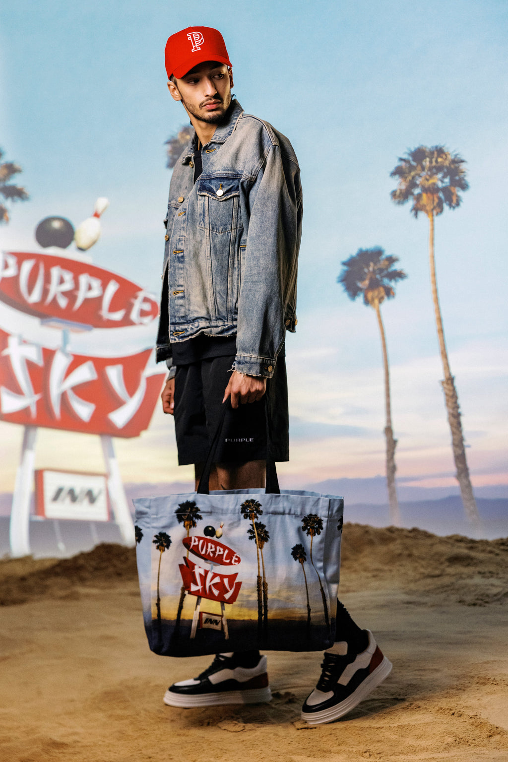 Purple X Blue Sky Bag