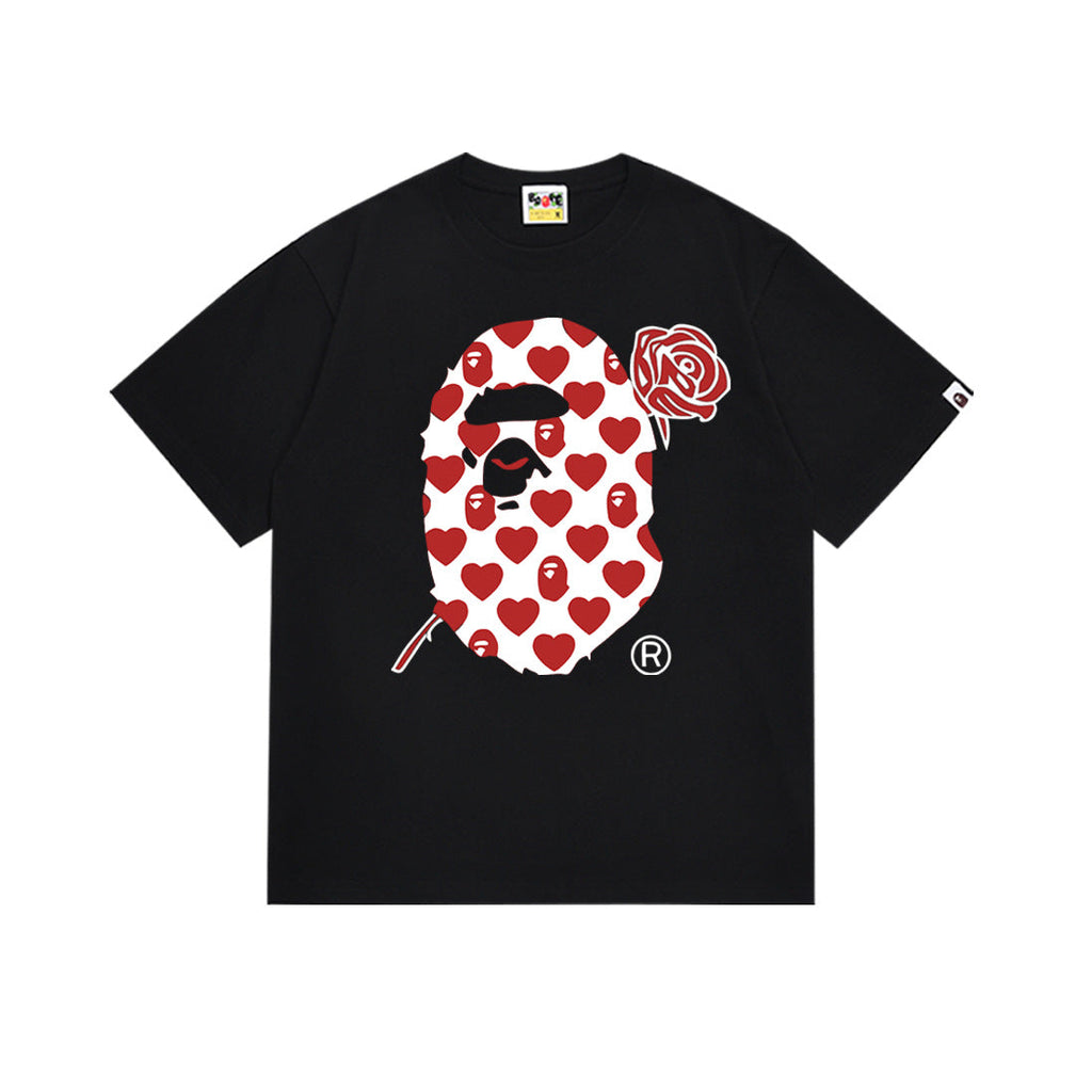 Bape Camo Ape Head Graphic Oversized Tee Streetwear Unisex