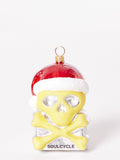 SKULL WITH SANTA HAT ORNAMENT