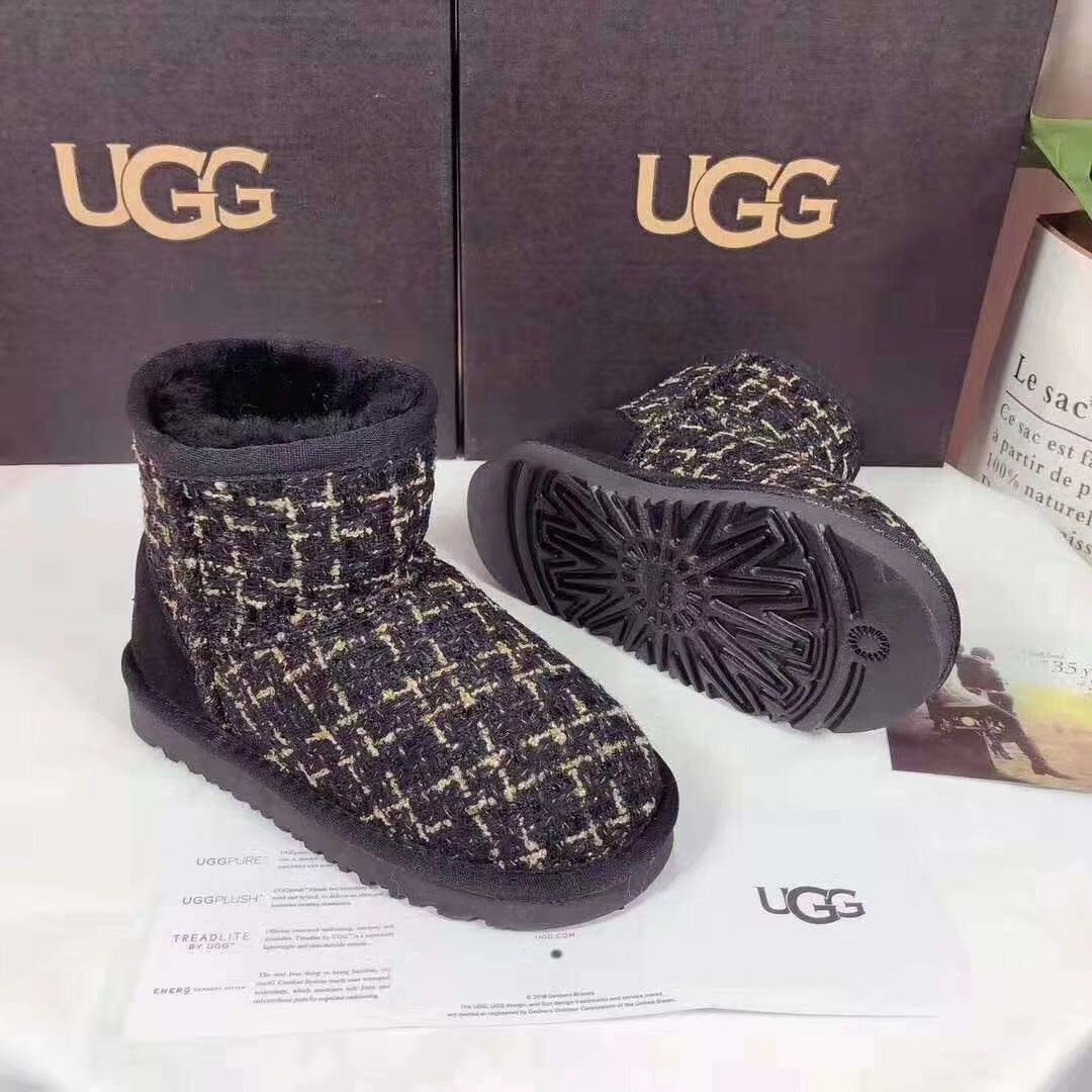 Kids Chanel-Style Snow Boots — Chic Black | New Arrival | In Stock