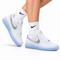 Nike Air Force 1 Low White Ice Blue Unisex Sneakers Style 06
