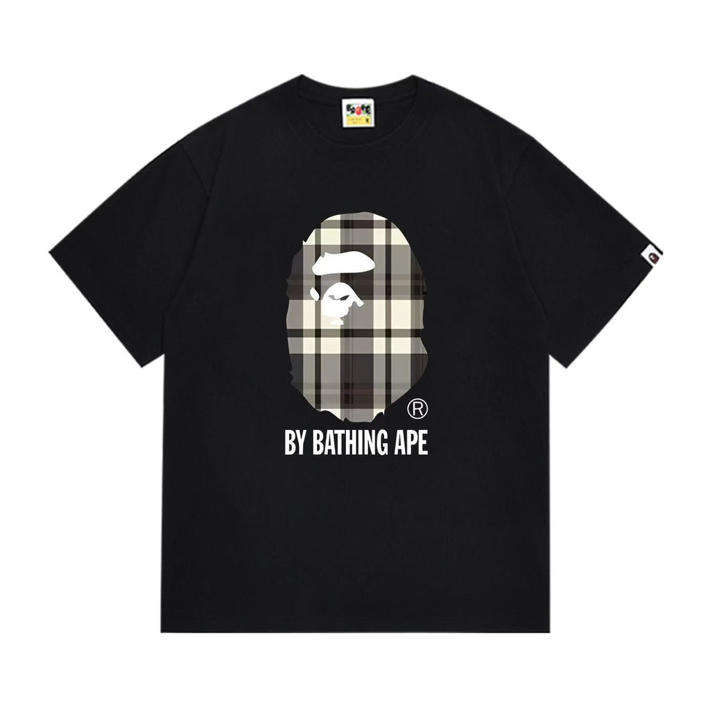 BAPE Plaid Ape Head Graphic T-Shirt