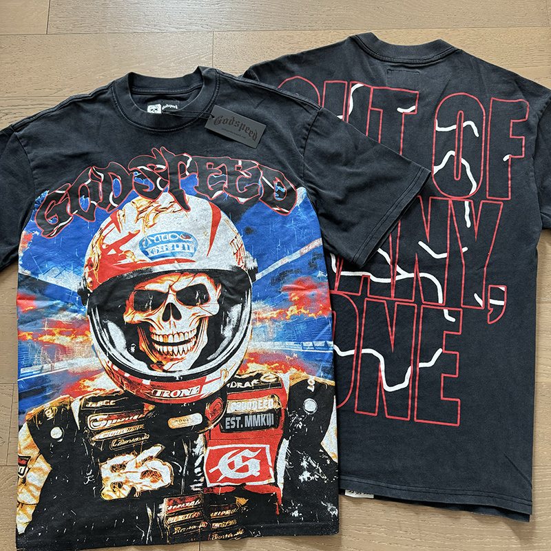 Godspeed Washed Black Rock Graphic T-Shirt