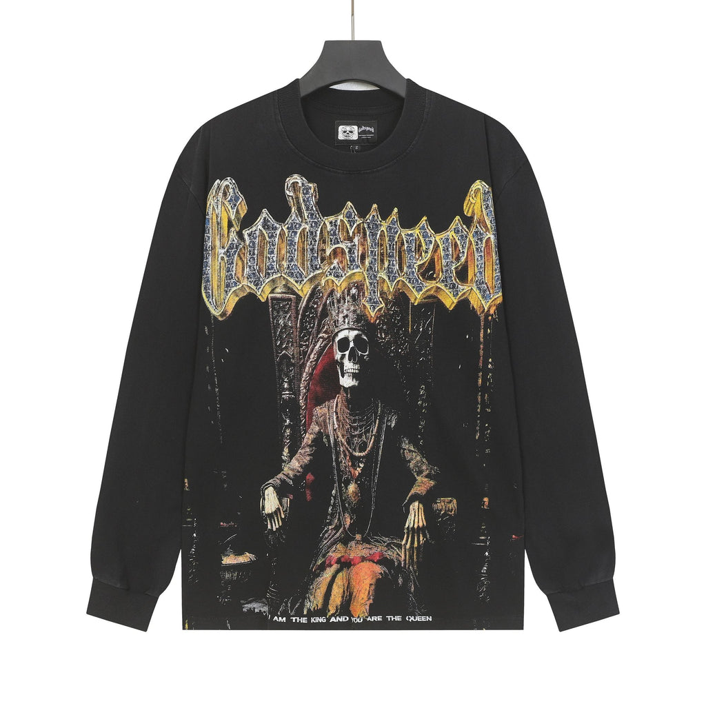 Godspeed Out of Many One Skeleton Graphic Long-Sleeve T-Shirt