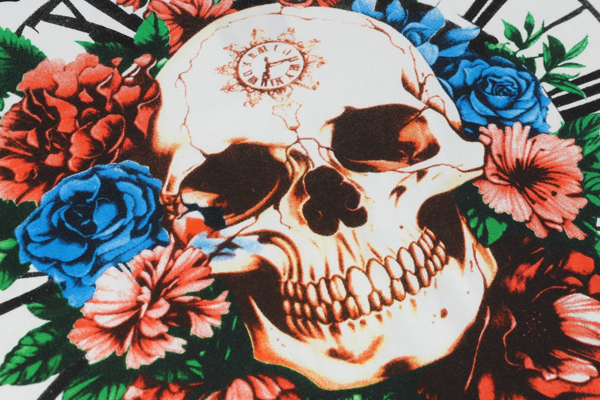 Godspeed Skull & Floral Graphic Short-Sleeve T-Shirt