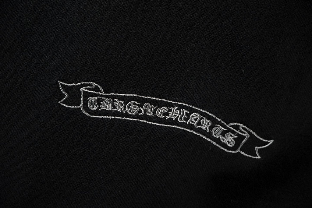 Chrome Hearts Rhinestone Horseshoe Applique Crewneck Sweatshirt