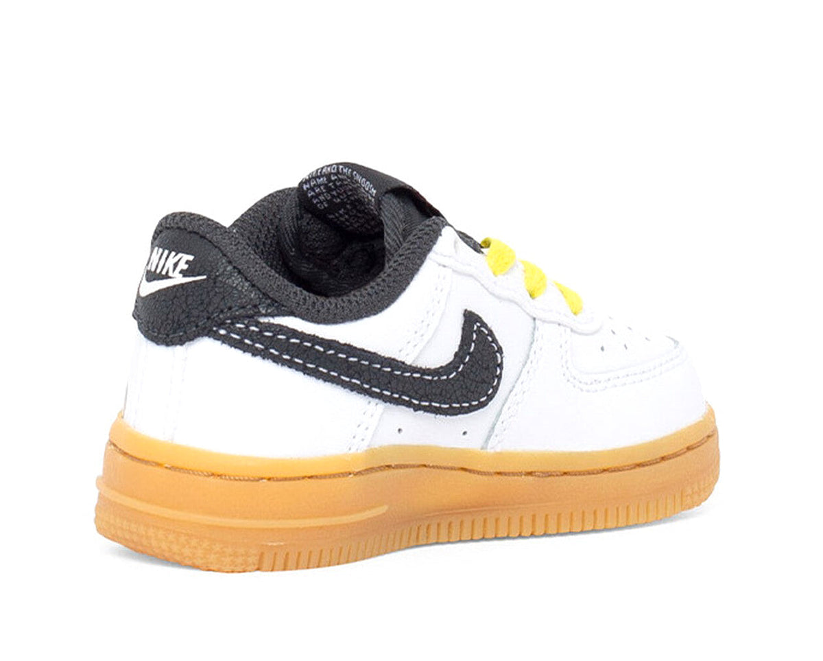 Toddler's Nike Force 1 LV8 White/Anthracite-Yellow Strike (DO5863 100)
