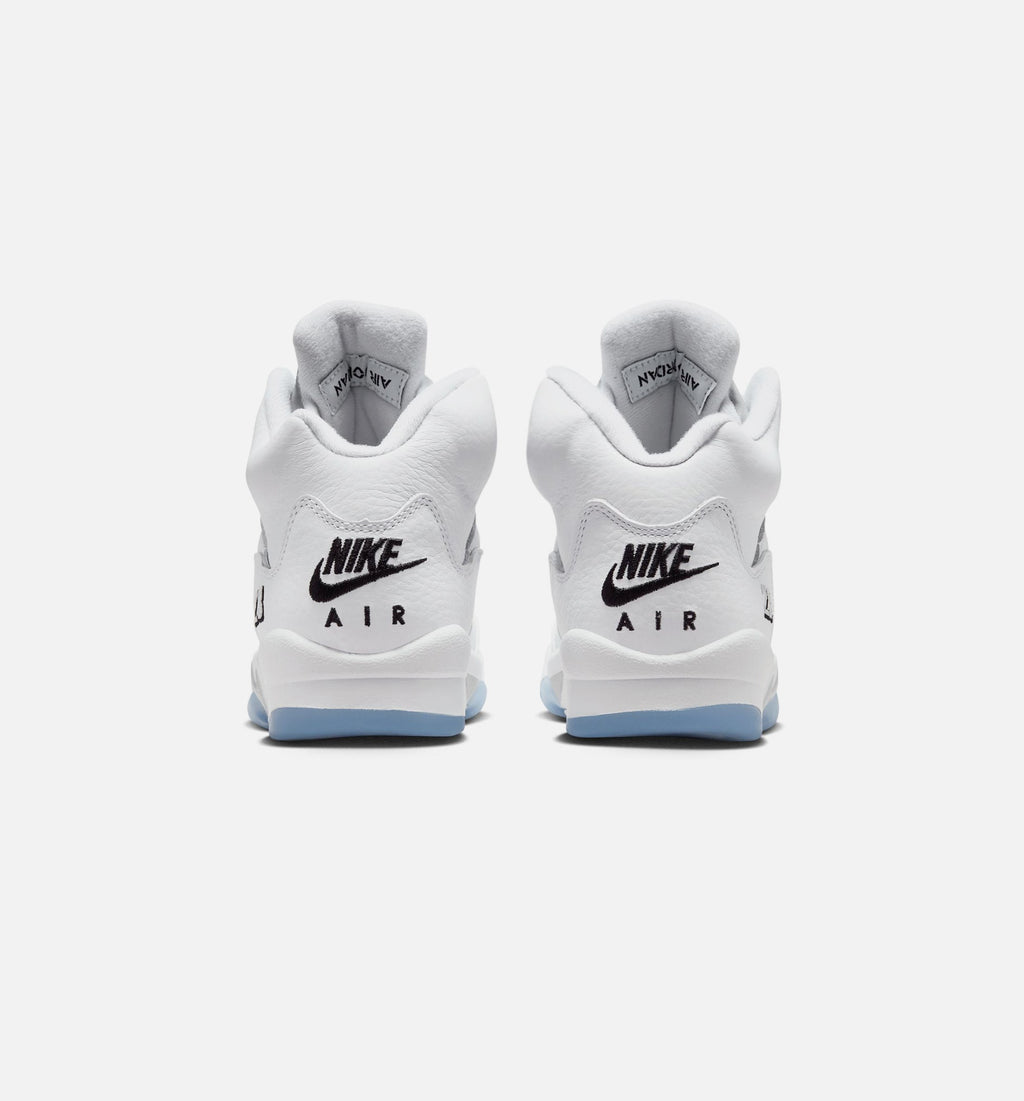 Air Jordan 5 Retro OG 'White Metallic' Grade School - White/Black/Metallic Silver