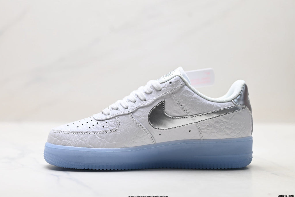 Nike Air Force 1 Low White Ice Blue Unisex Sneakers Style 06