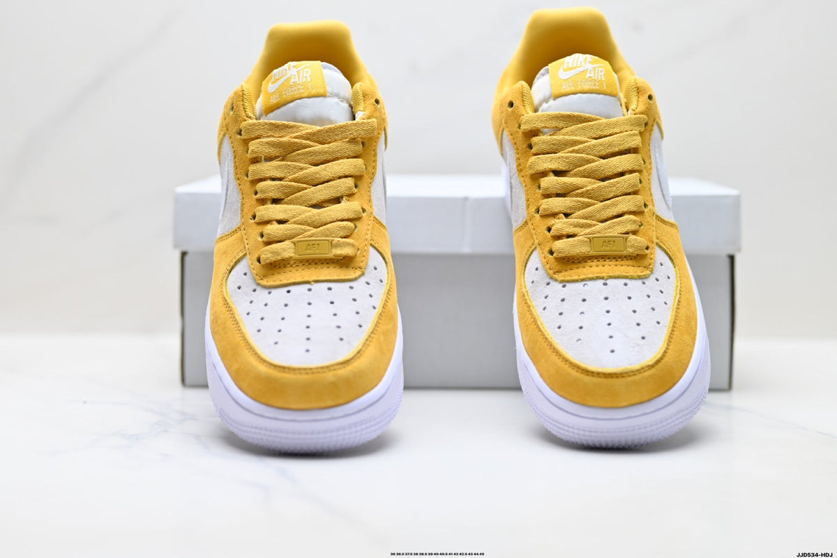 Nike Air Force 1 Low Yellow White Unisex Sneakers Style 10