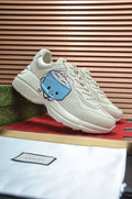 Gucci White Graphic Low-Top Sneakers