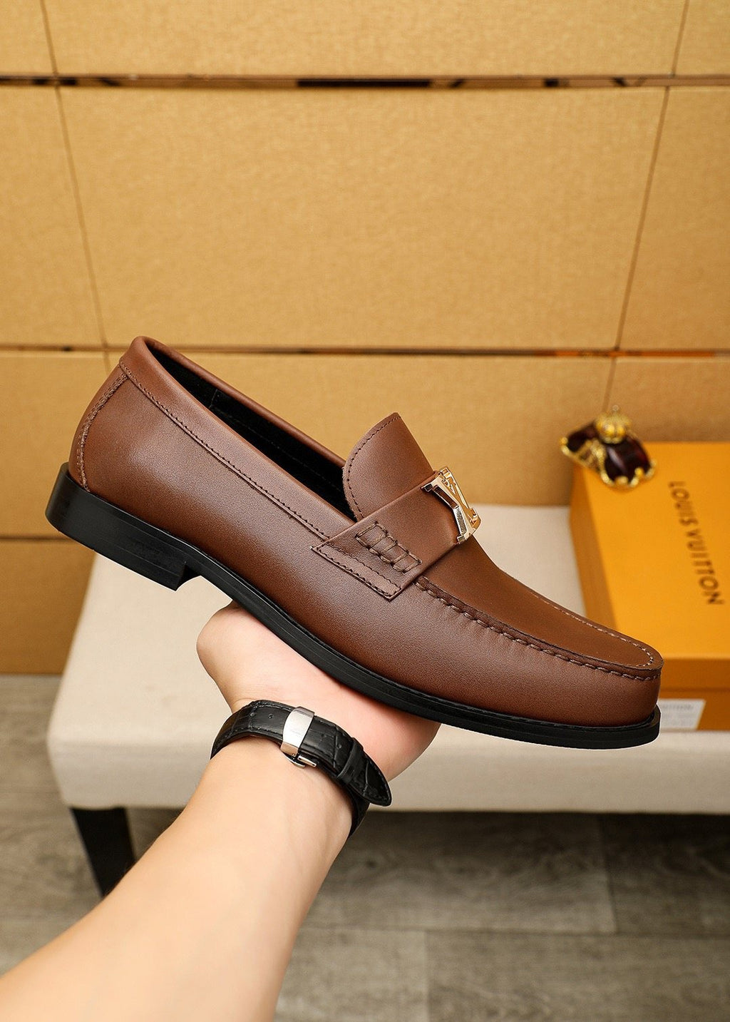 Louis Vuitton Brown Buckle Loafers - Dark Outsole