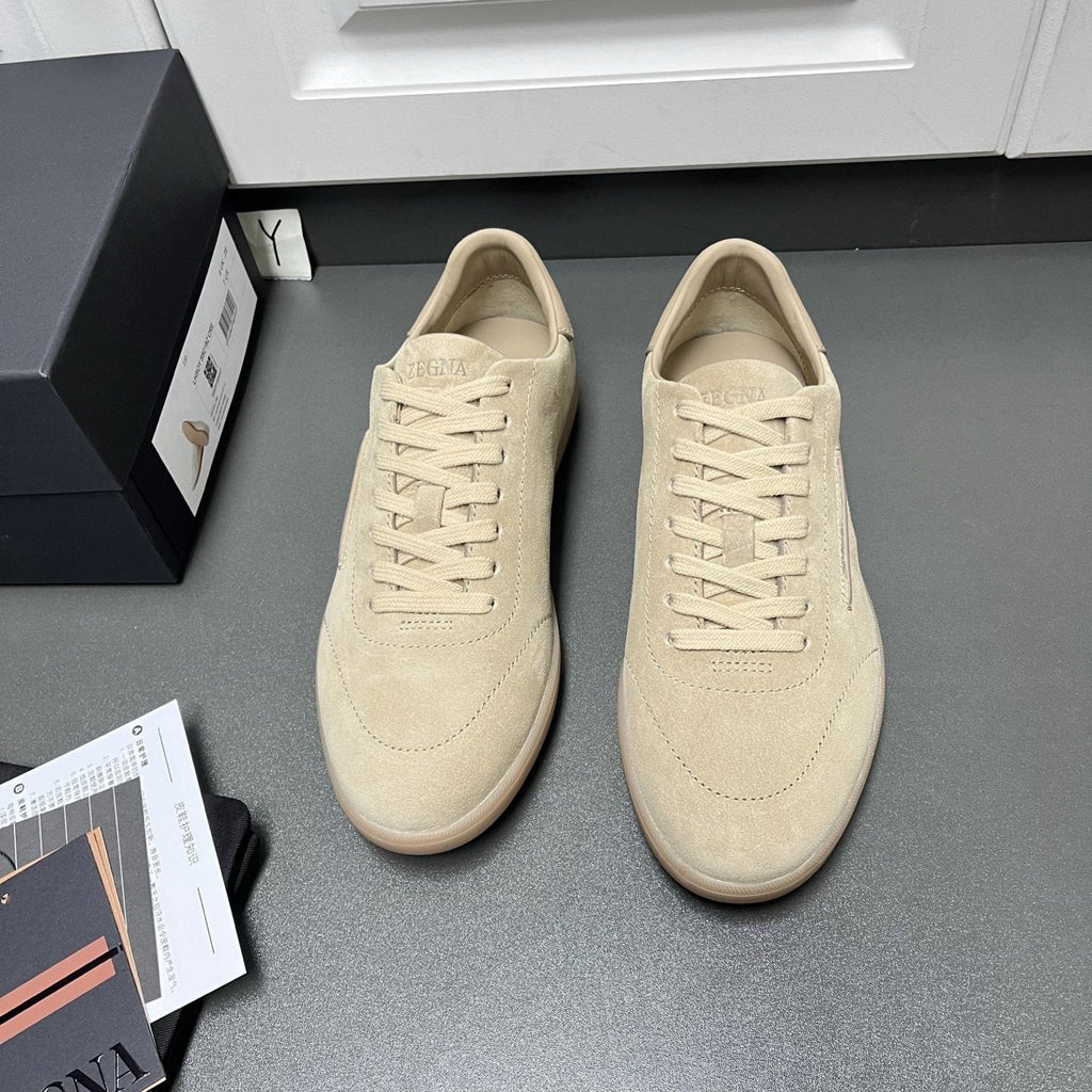 Zegna 232 Suede Low-Top Sneakers
