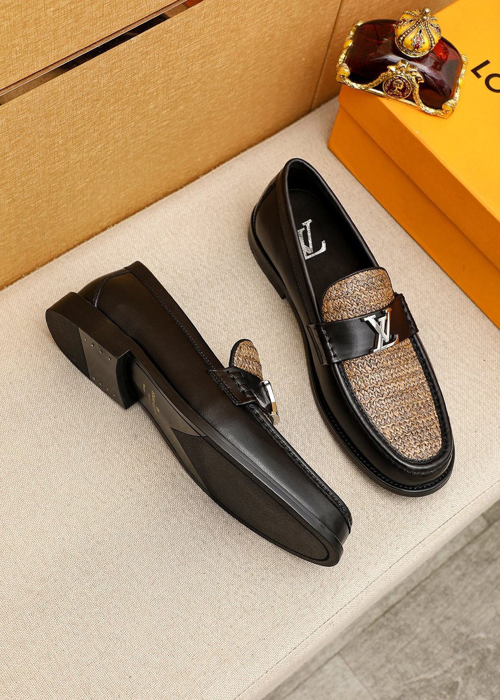 Louis Vuitton Textured Hardware Loafers