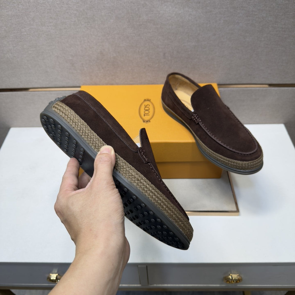 TOD'S Men's Textured Slip-On Loafers