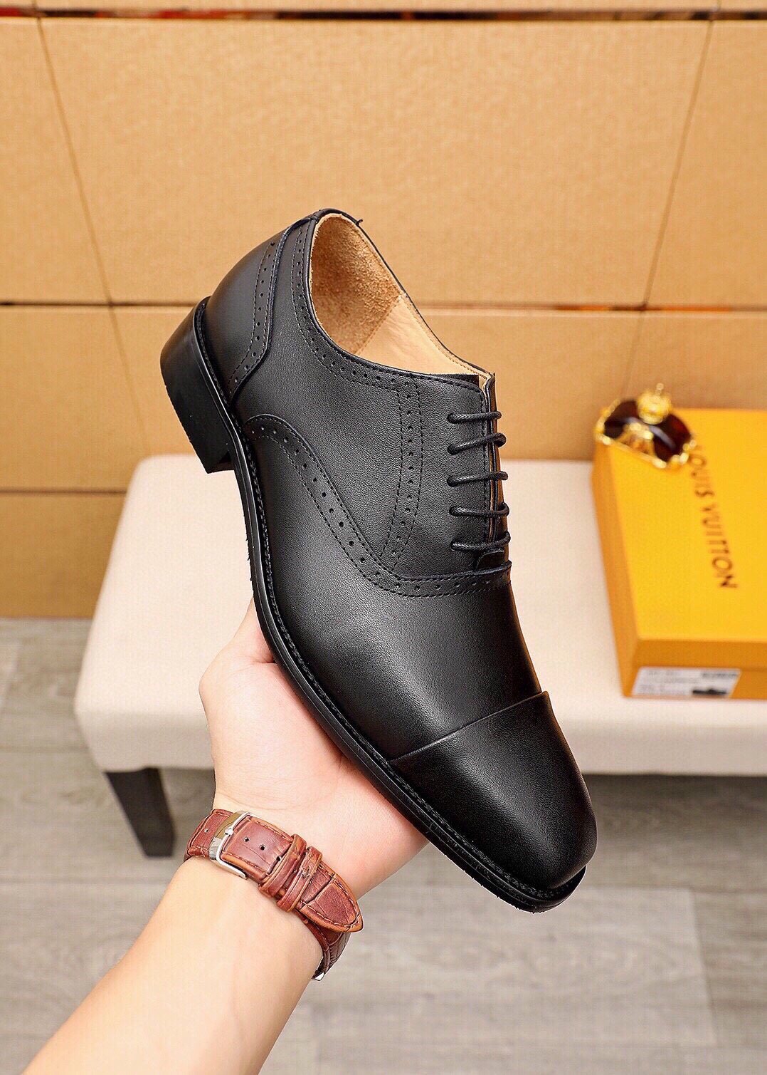 Louis Vuitton Men's Cap-Toe Oxford Dress Shoes