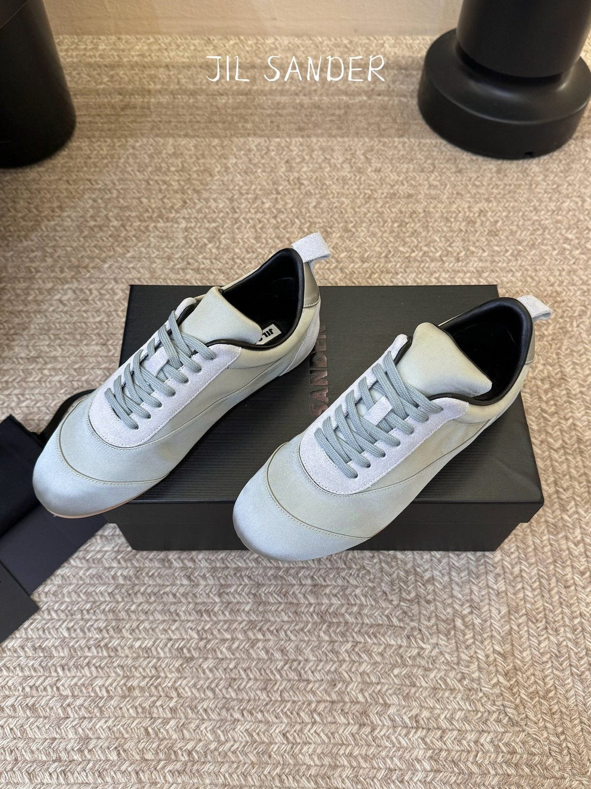 Jil Sander Satin Low-Top Sneakers