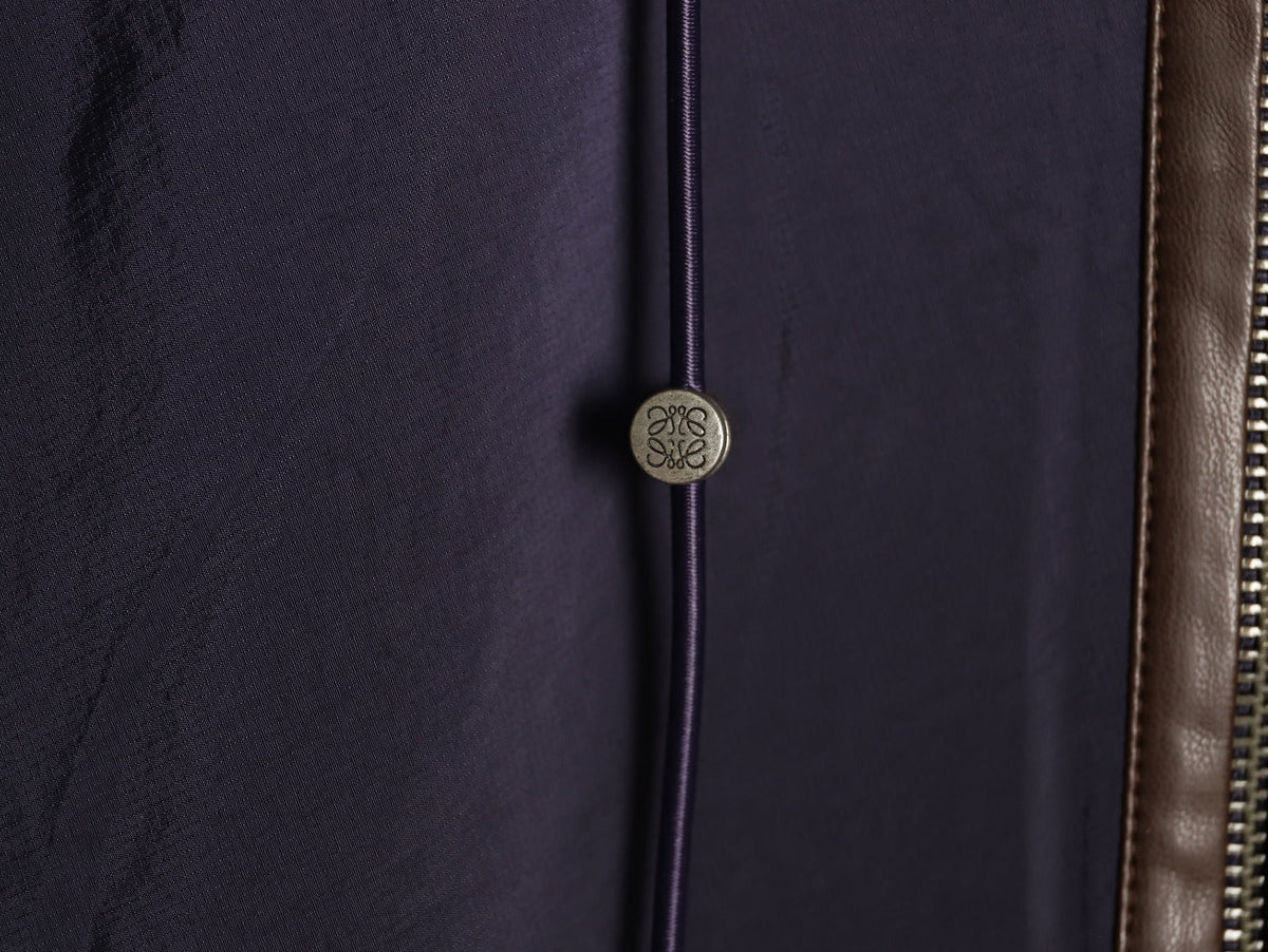 Loewe Contrast-Pocket Hooded Zip Jacket - Navy