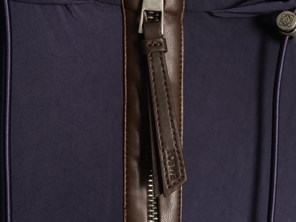 Loewe Contrast-Pocket Hooded Zip Jacket - Navy