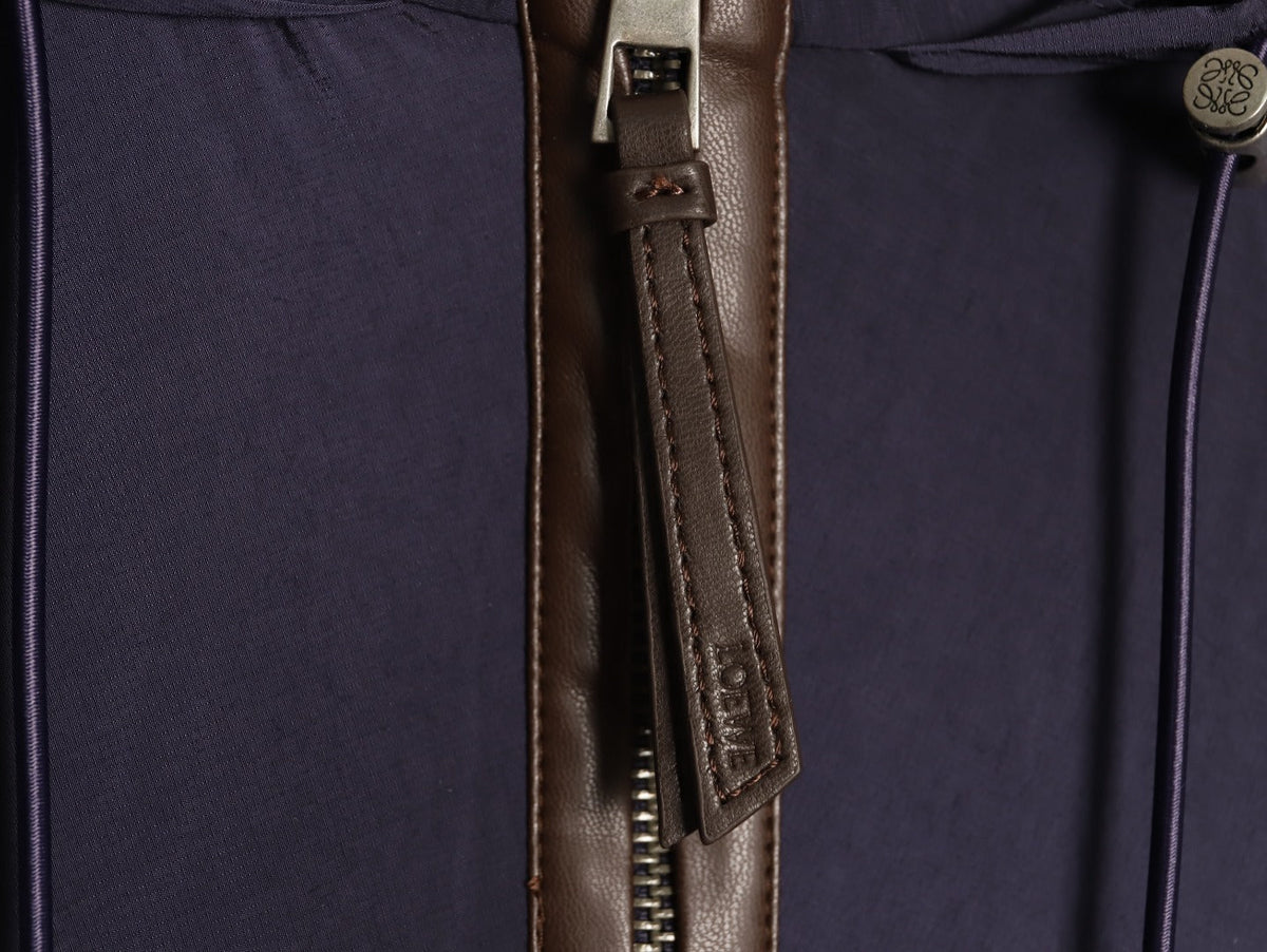 Loewe Contrast-Pocket Hooded Zip Jacket - Navy