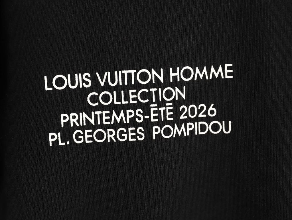 Louis Vuitton L.V.M. and Equipe Lettering Short-Sleeve T-Shirt - Black